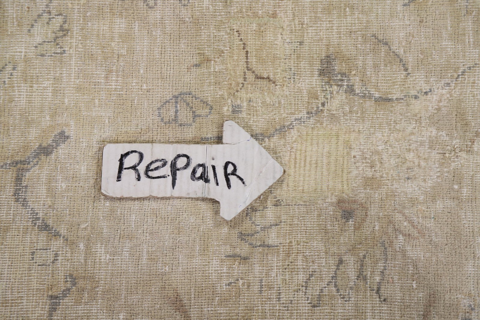 Antique Distressed Kerman Persian Area Rug 6x8 - 12