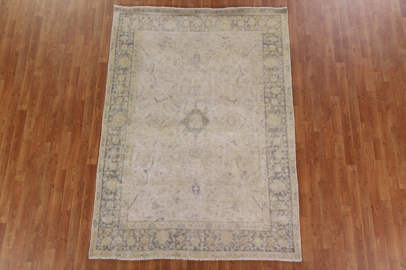 Antique Distressed Kerman Persian Area Rug 6x8 - 18