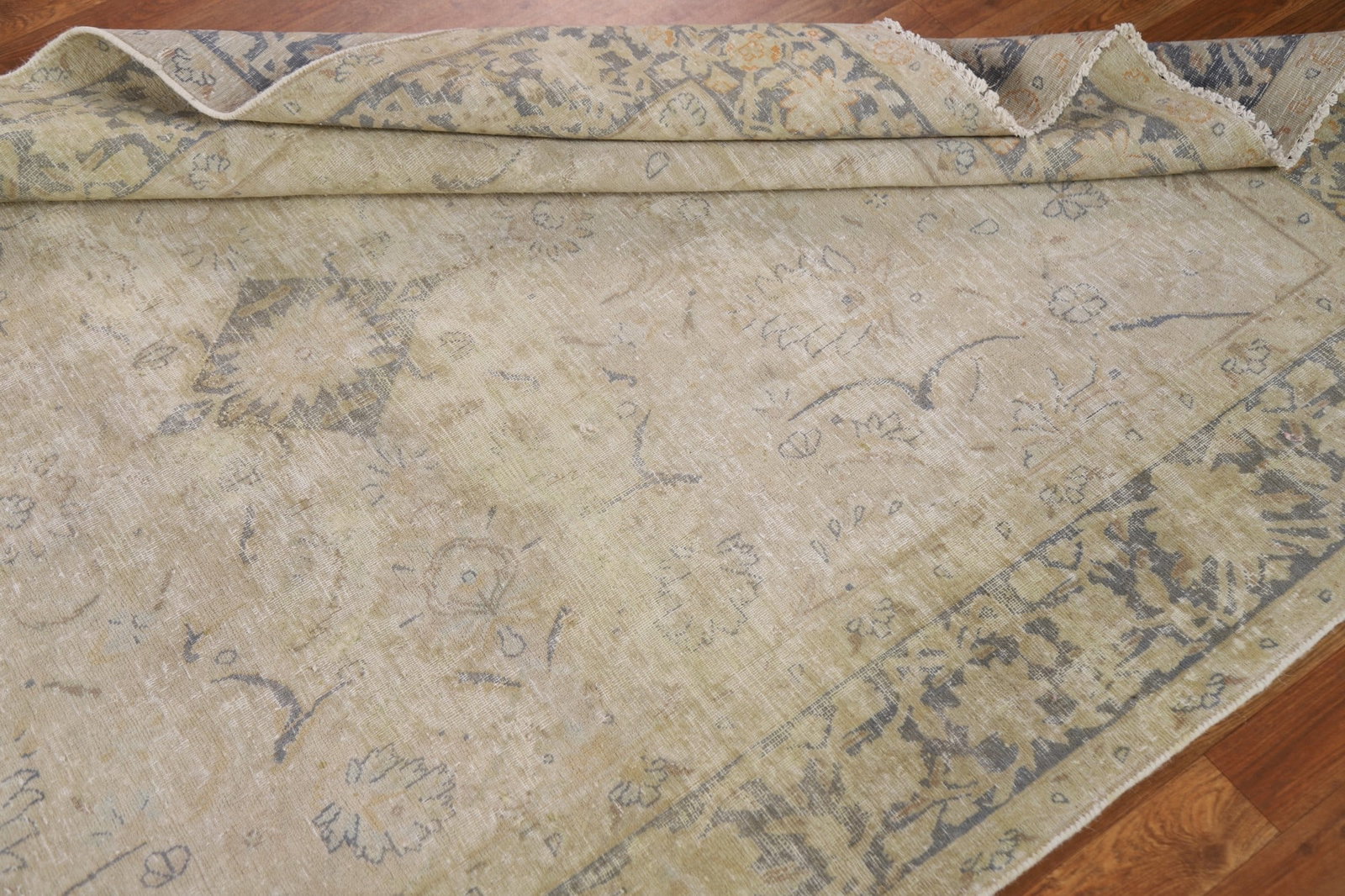 Antique Distressed Kerman Persian Area Rug 6x8 - 19