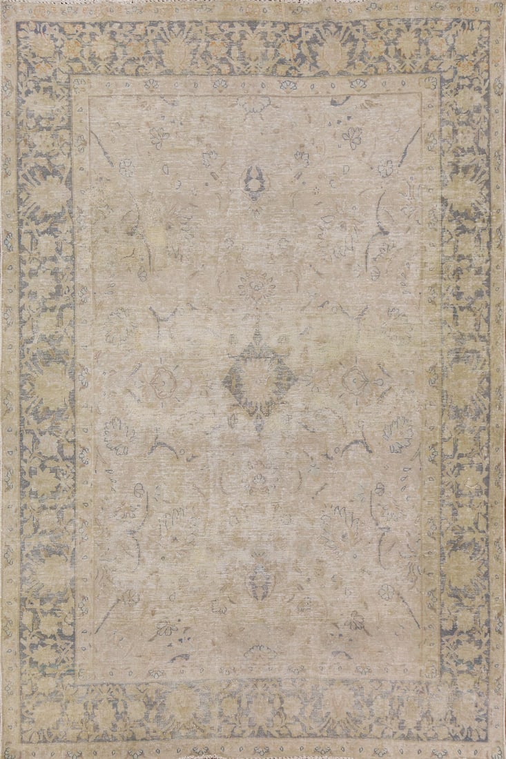 Antique Distressed Kerman Persian Area Rug 6x8 (1 of 20)