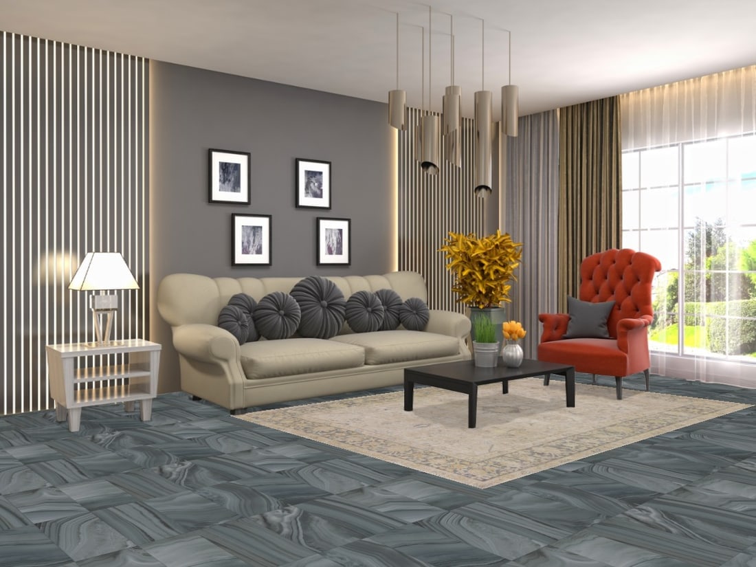 Antique Distressed Kerman Persian Area Rug 6x8 - 2