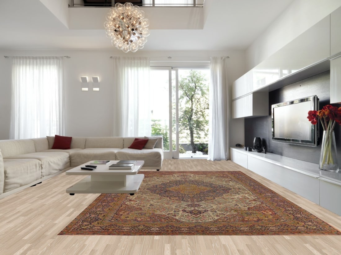 Pre-1900 Antique Kerman Vegetable Dye Persian Large Rug 11x18 - 2