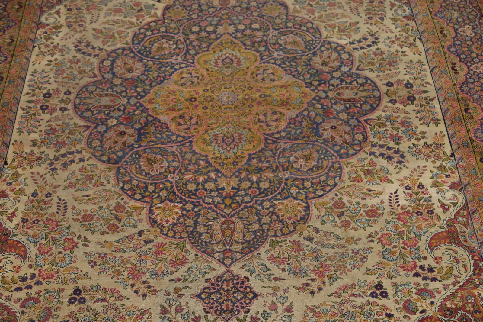 Pre-1900 Antique Kerman Vegetable Dye Persian Large Rug 11x18 - 5