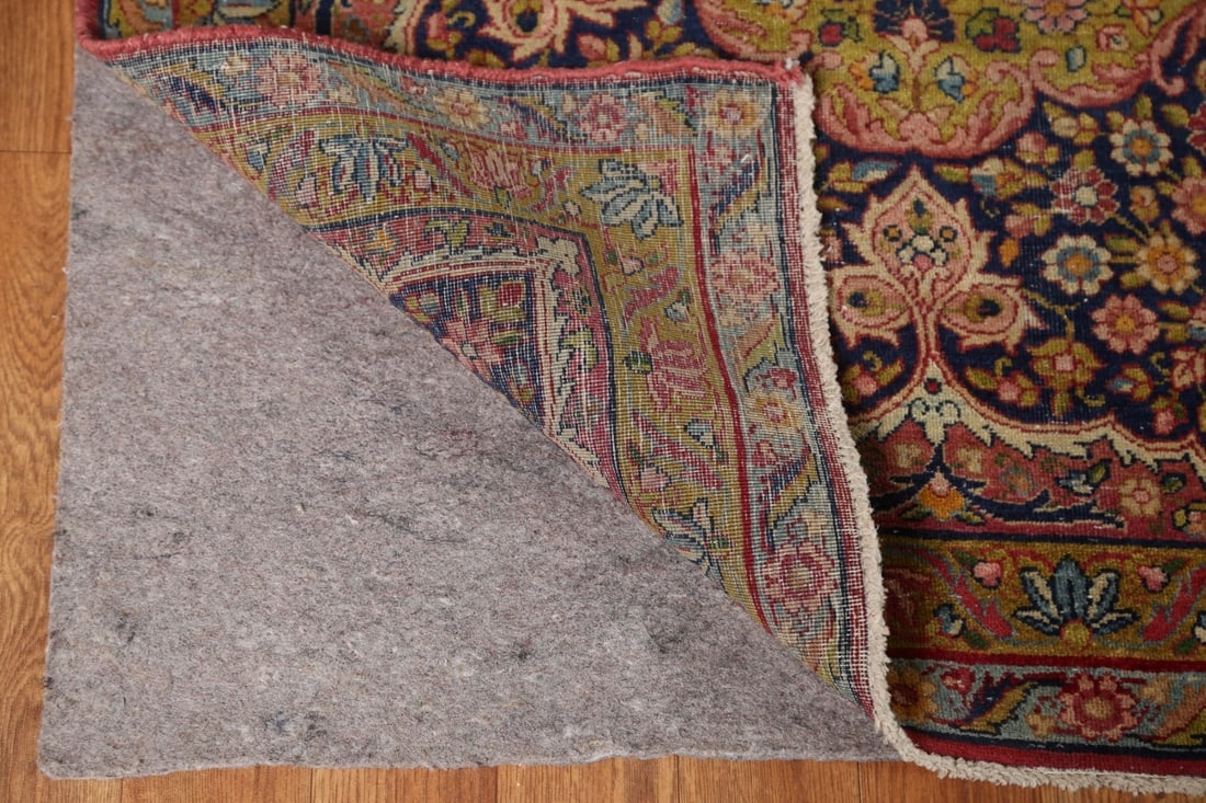 Pre-1900 Antique Kerman Vegetable Dye Persian Large Rug 11x18 - 8