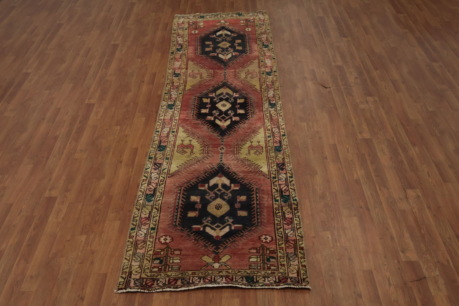 Antique Ardebil Persian Runner Rug 3x11 with Rich Earthy Design - 2