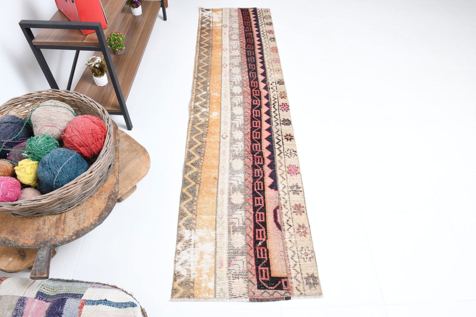 1'10'' x 7'4'' Turkish Vintage Runner Rug - 17375 - 5