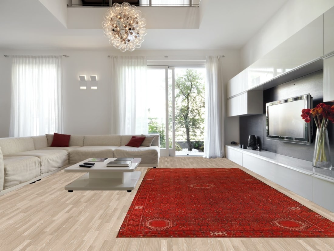 Pre-1900 Antique Turkoman Yamot Vegetable Dye Large Rug 9x18 - 2