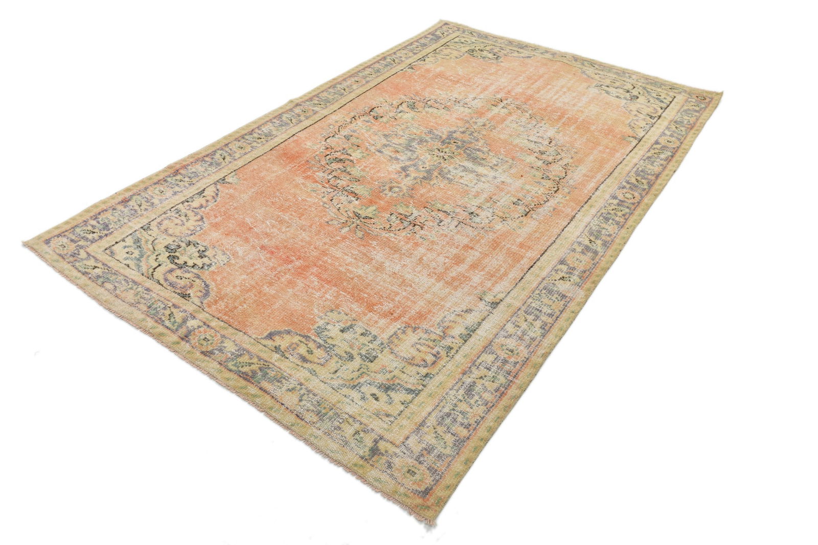 5'11'' x 9'4'' Handmade Vintage Wool Rug - 24726 - 3