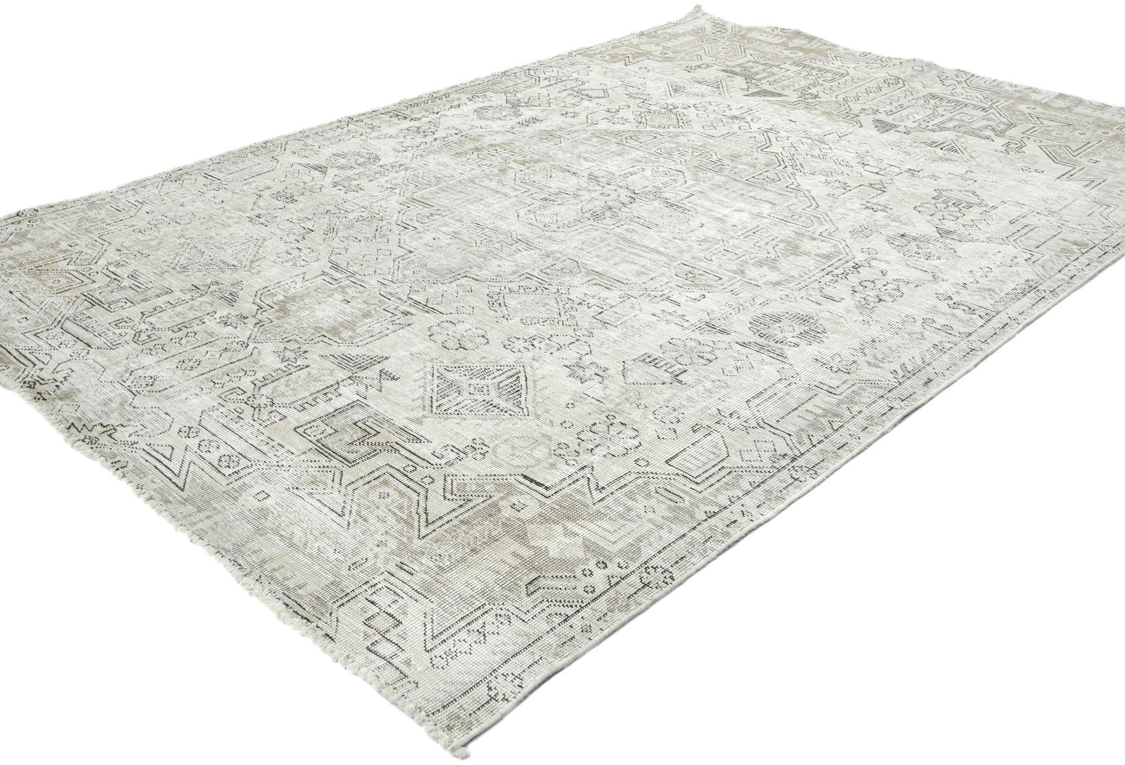 Antique Floral Traditional 5X7 Distressed Vintage Oriental Rug - 4