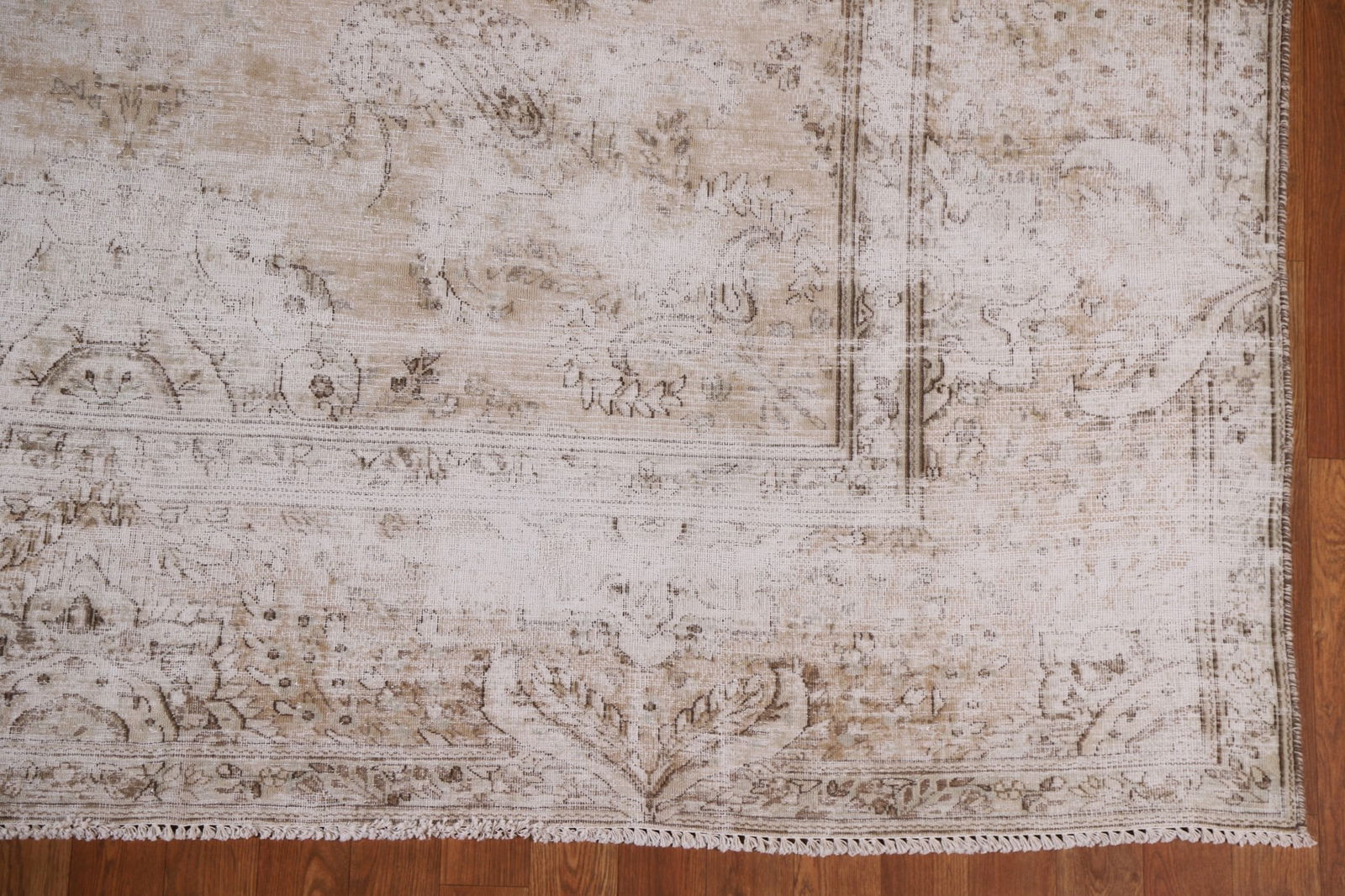 Antique Distressed Kerman Persian Area Rug 7x11 - 7