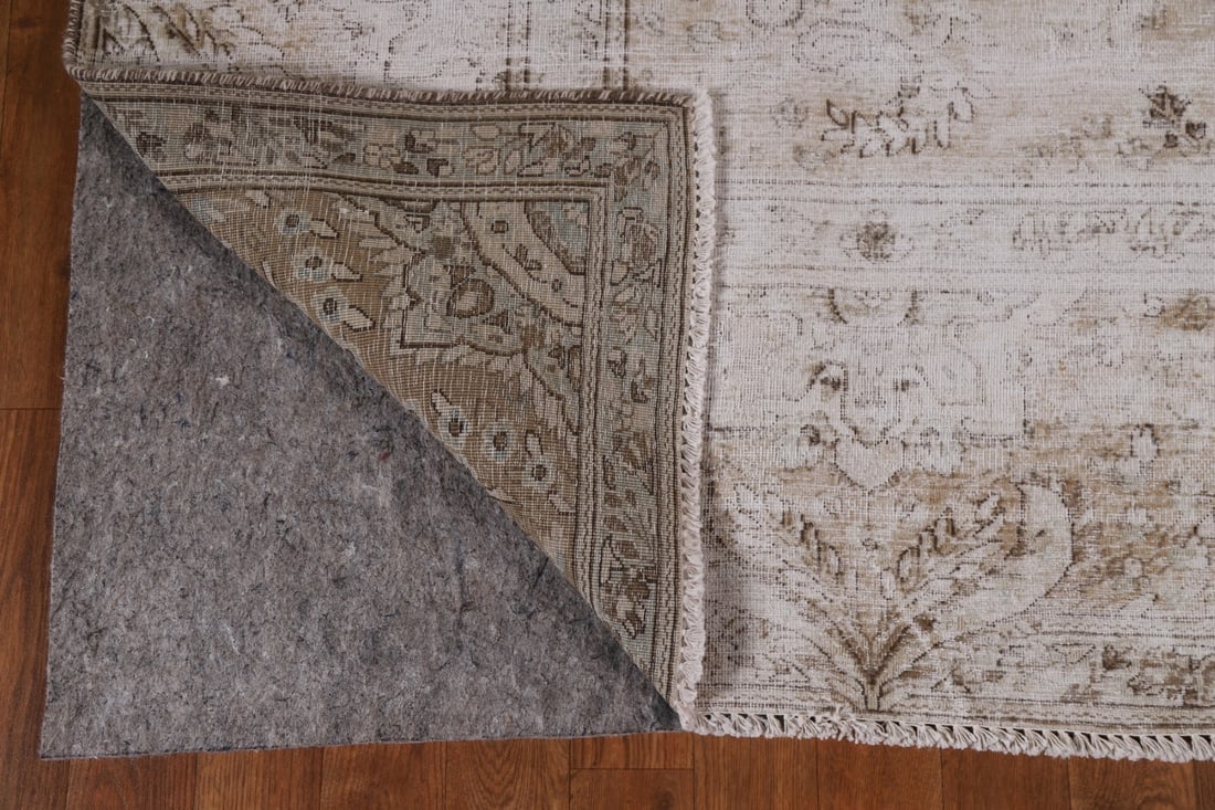 Antique Distressed Kerman Persian Area Rug 7x11 - 8