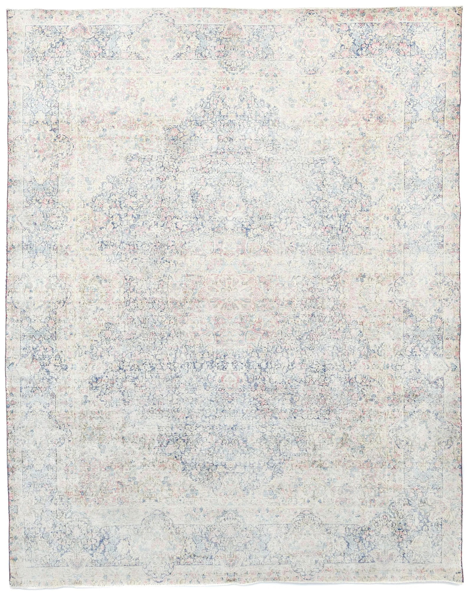 Antique Muted Navy Floral 9X12 Distressed Vintage Oriental Rug: Title:Antique Muted Navy Floral 9X12 Distressed Vintage Oriental Rug Description:Handmade antique 9X12 Navy Oriental rug made with vegetable dyes (fine wool pile and cotton foundation), superior knot