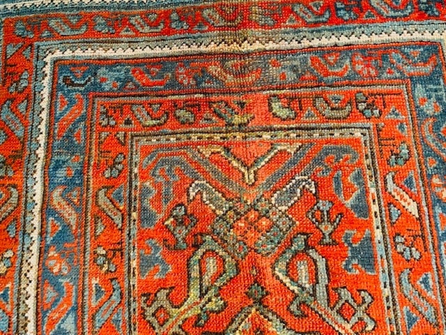 Antique Turkish Ushak Rug-2326 - 4