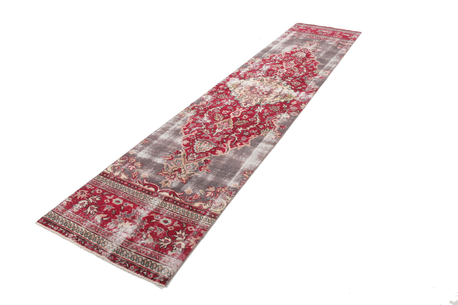 2'5'' x 11'10'' Turkish Vintage Runner Rug - 24792 - 2