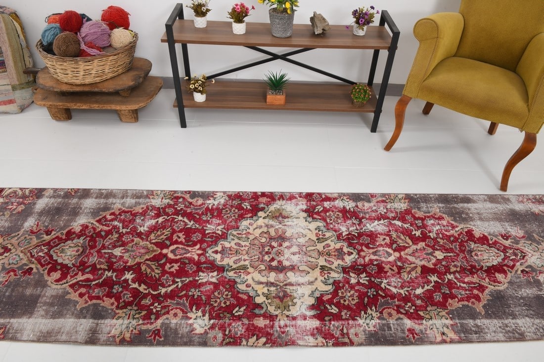 2'5'' x 11'10'' Turkish Vintage Runner Rug - 24792 - 4