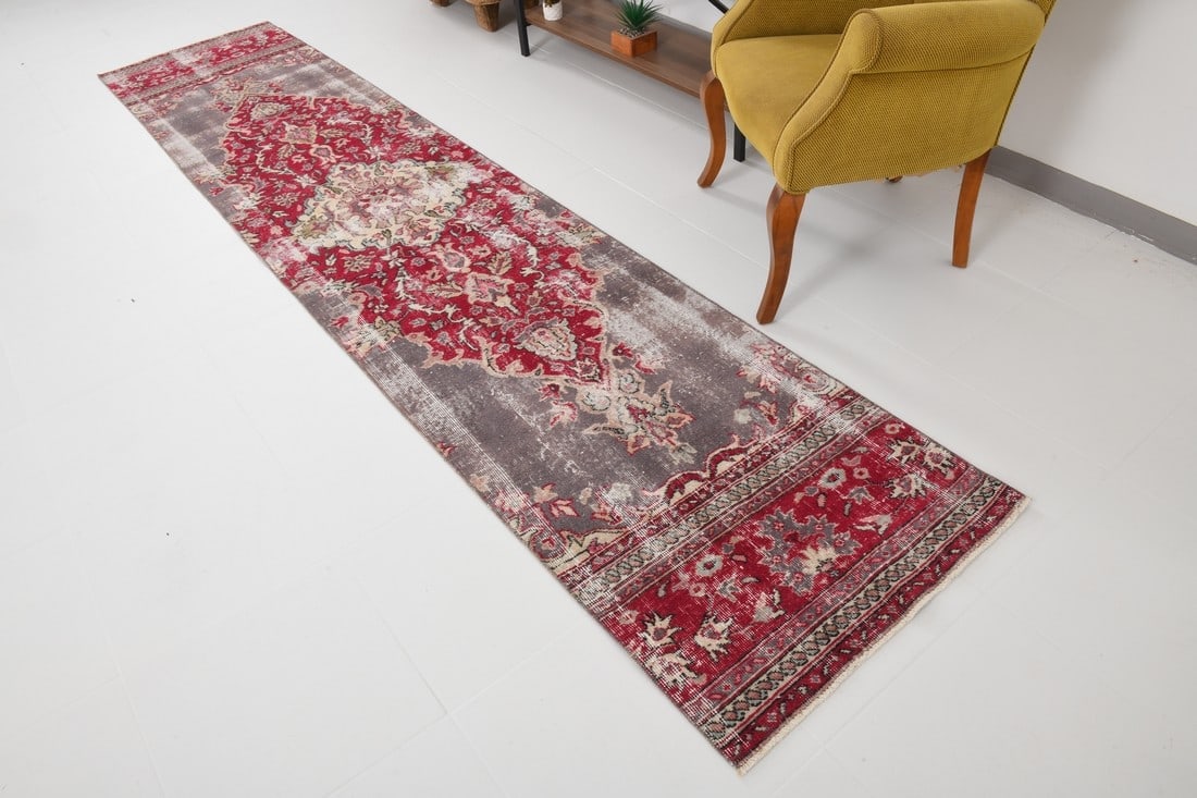 2'5'' x 11'10'' Turkish Vintage Runner Rug - 24792 - 5