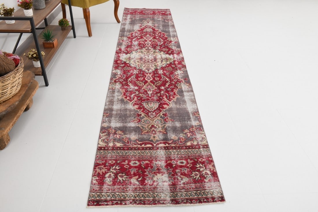 2'5'' x 11'10'' Turkish Vintage Runner Rug - 24792 - 6