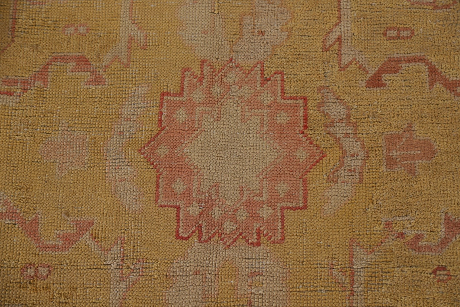 Pre-1900 Antique Vegetable Dye Oushak Large Rug 12x14 - 10