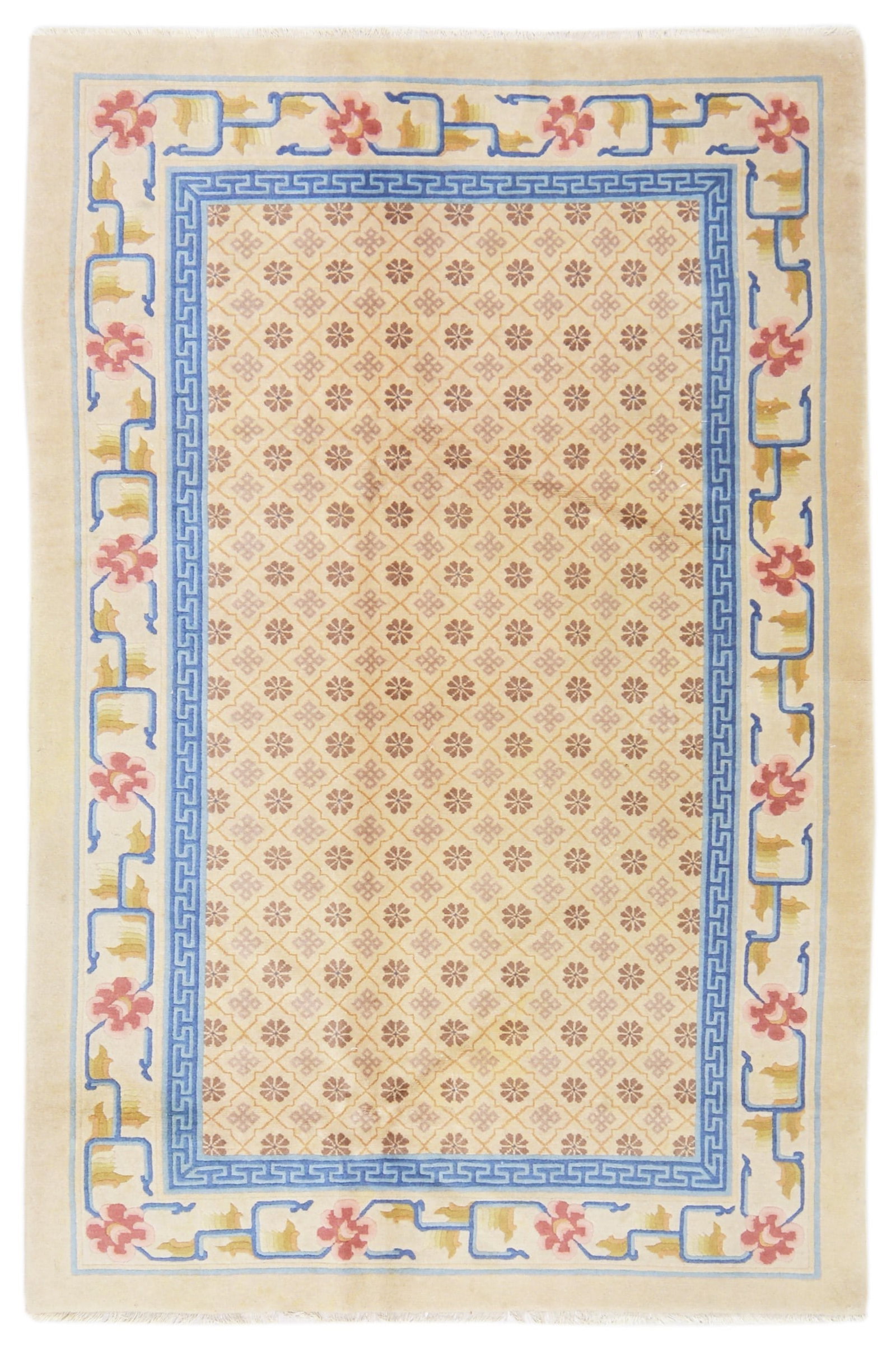 HAND KNOTTED WOOL ANTIQUES RUG (1 of 6)