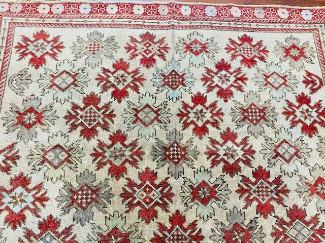 Antique all over Ushak rug-4040 - 7