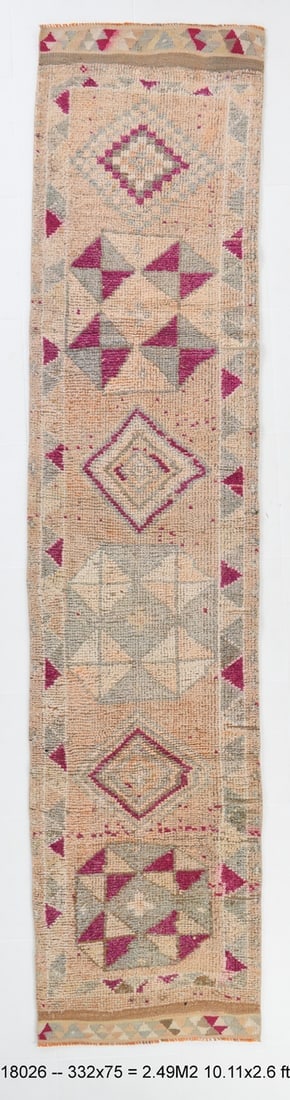 2'5'' x 10'10'' Vintage Wool Runner Rug - 18026 (1 of 20)