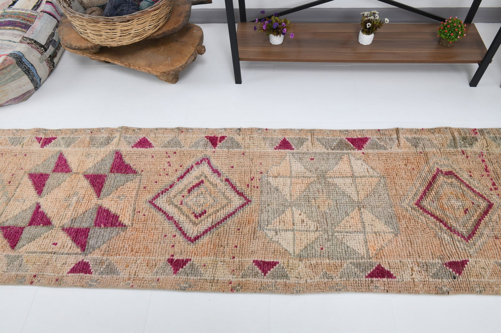 2'5'' x 10'10'' Vintage Wool Runner Rug - 18026 - 4