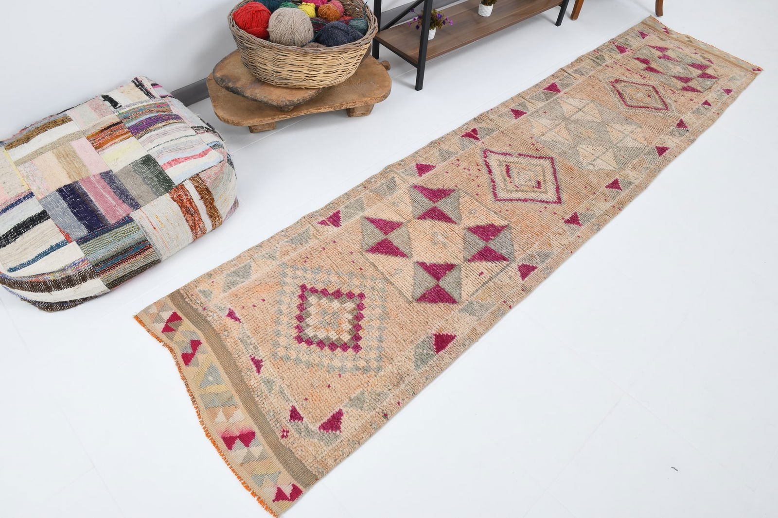 2'5'' x 10'10'' Vintage Wool Runner Rug - 18026 - 7