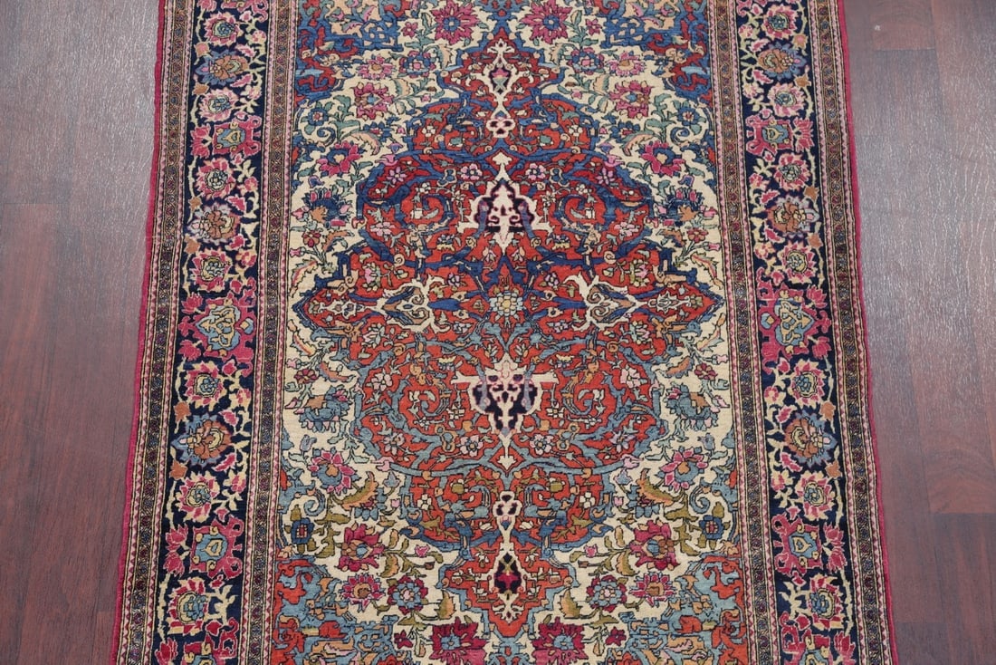 Pre-1900 Antique Vegetable Dye Sarouk Farahan Persian Rug 4x7 - 3
