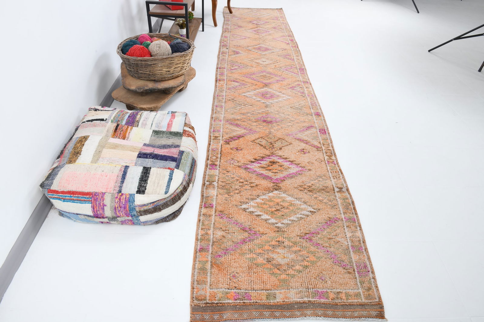 2'9'' x 14'8'' Vintage Wool Runner Rug - 18092 - 3