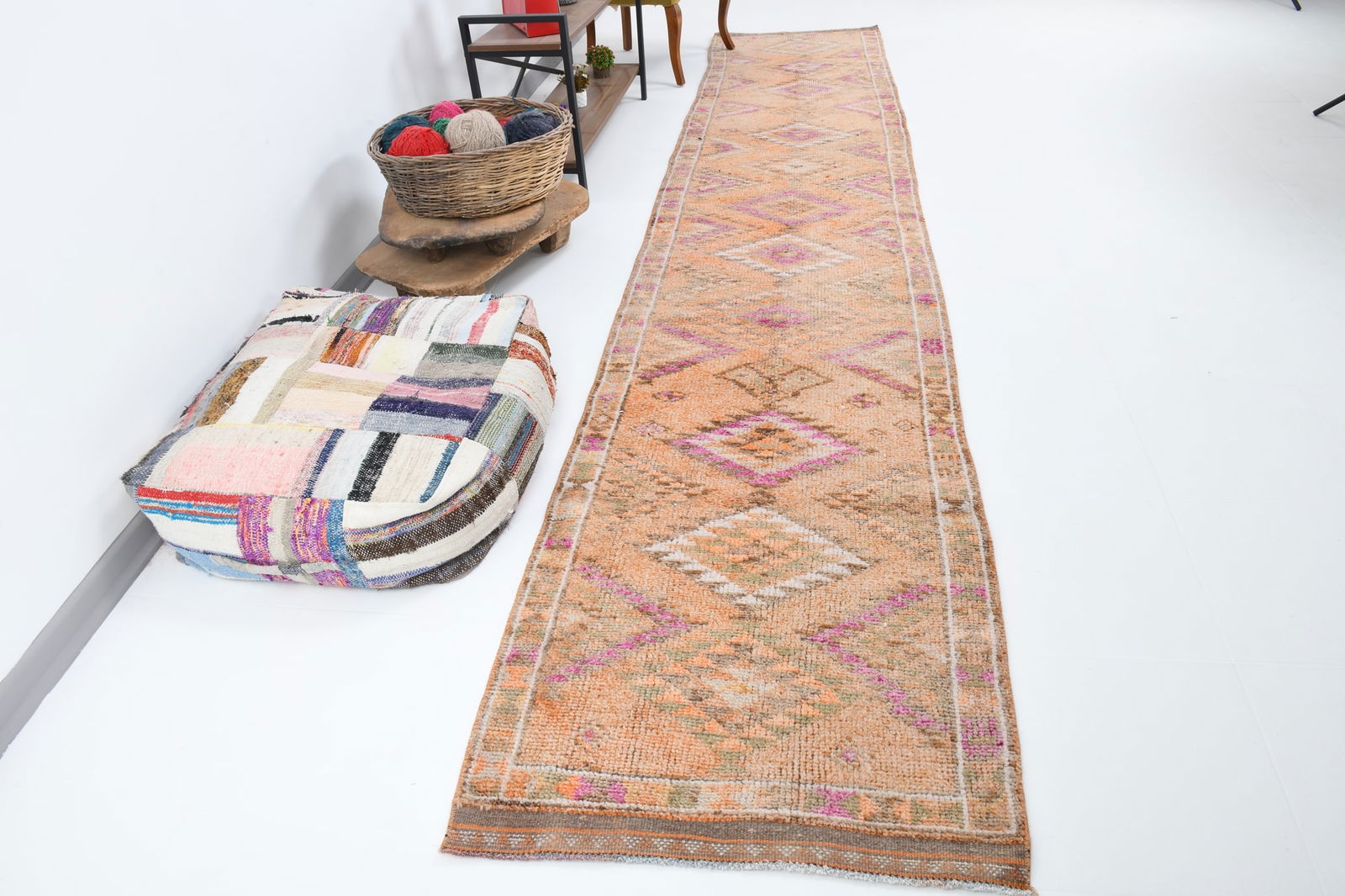 2'9'' x 14'8'' Vintage Wool Runner Rug - 18092 - 4