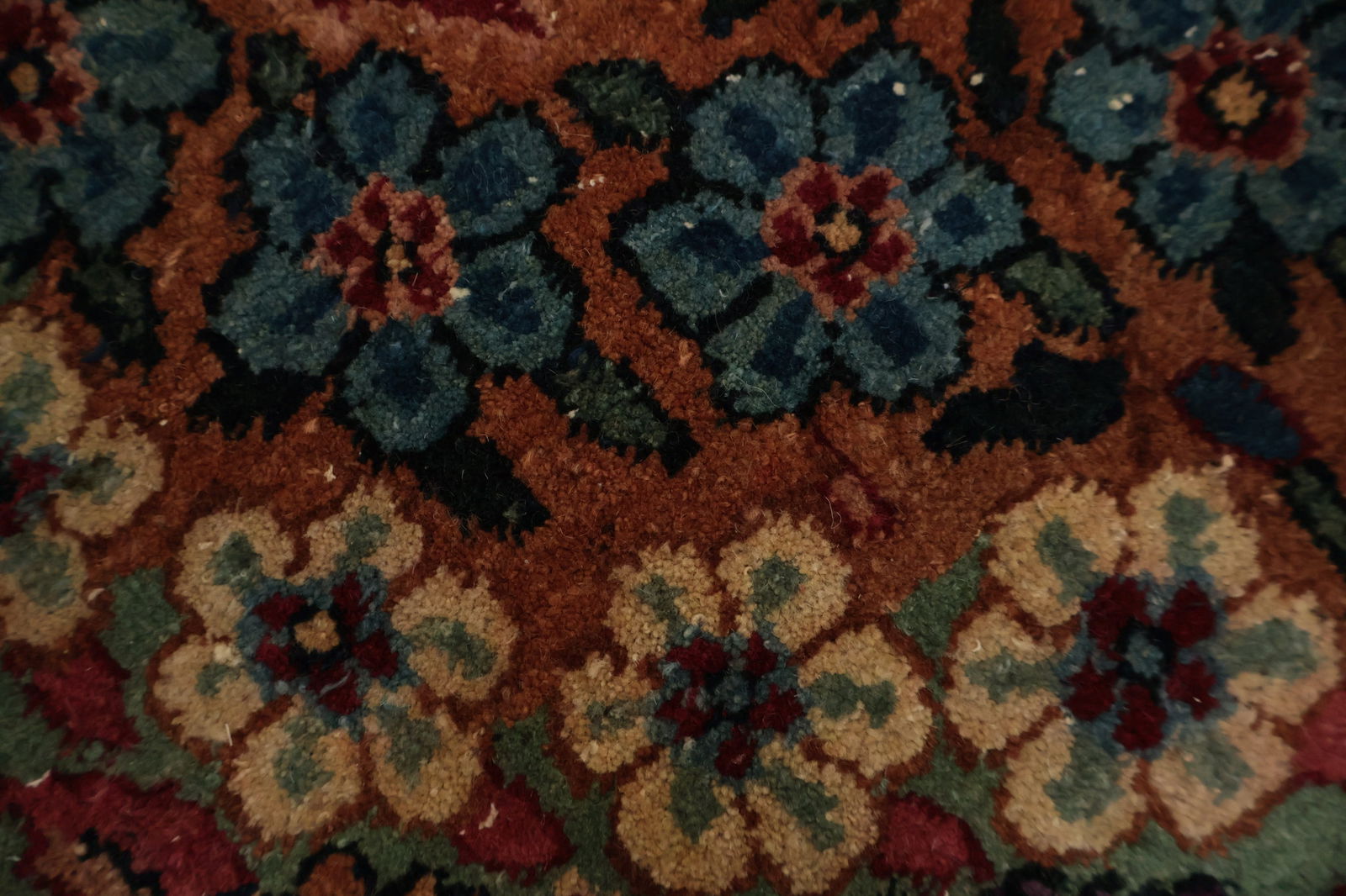 Antique Vegetable Dye Kerman Persian Large Rug 12x22 - 13