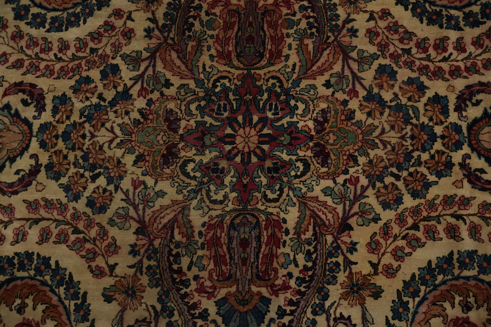 Antique Vegetable Dye Kerman Persian Large Rug 12x22 - 6