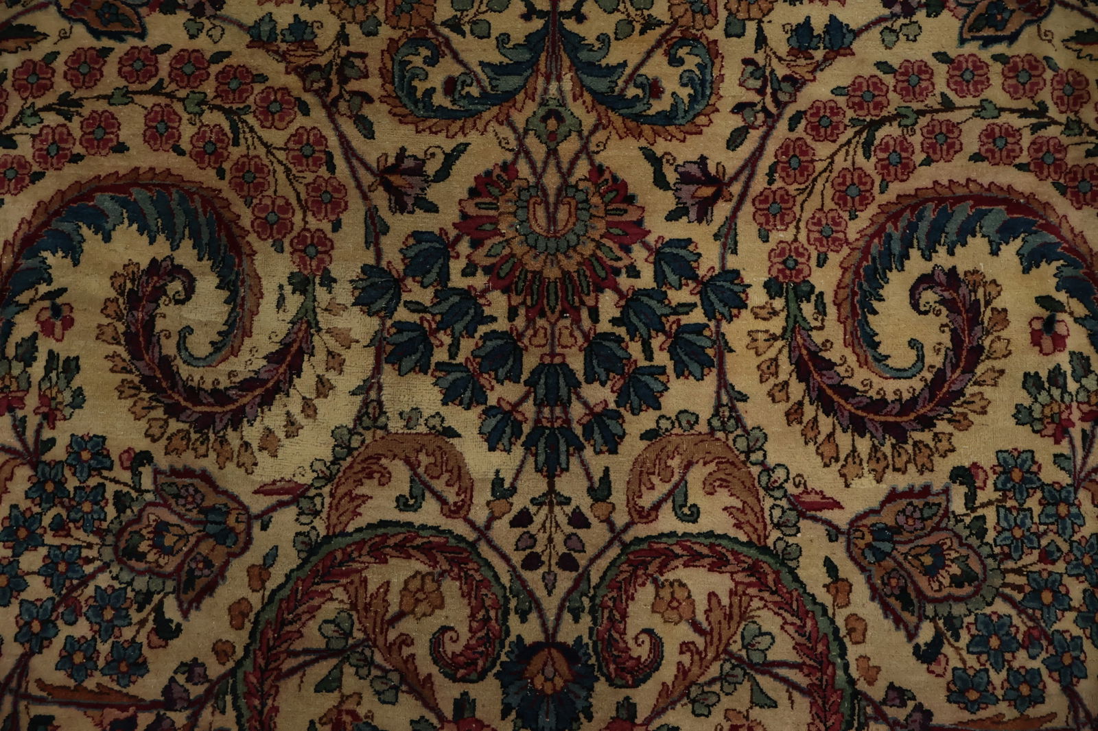 Antique Vegetable Dye Kerman Persian Large Rug 12x22 - 7