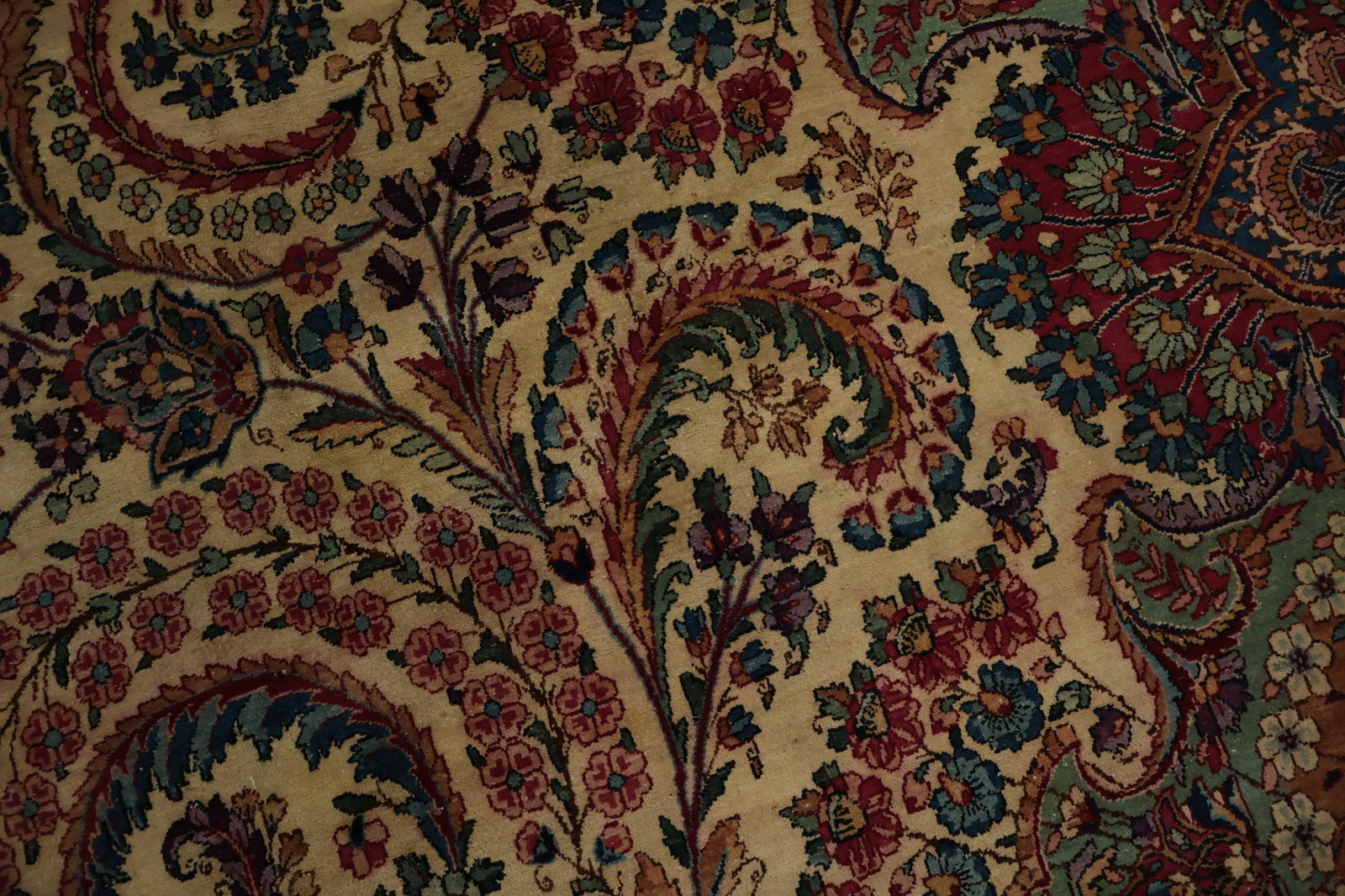 Antique Vegetable Dye Kerman Persian Large Rug 12x22 - 8