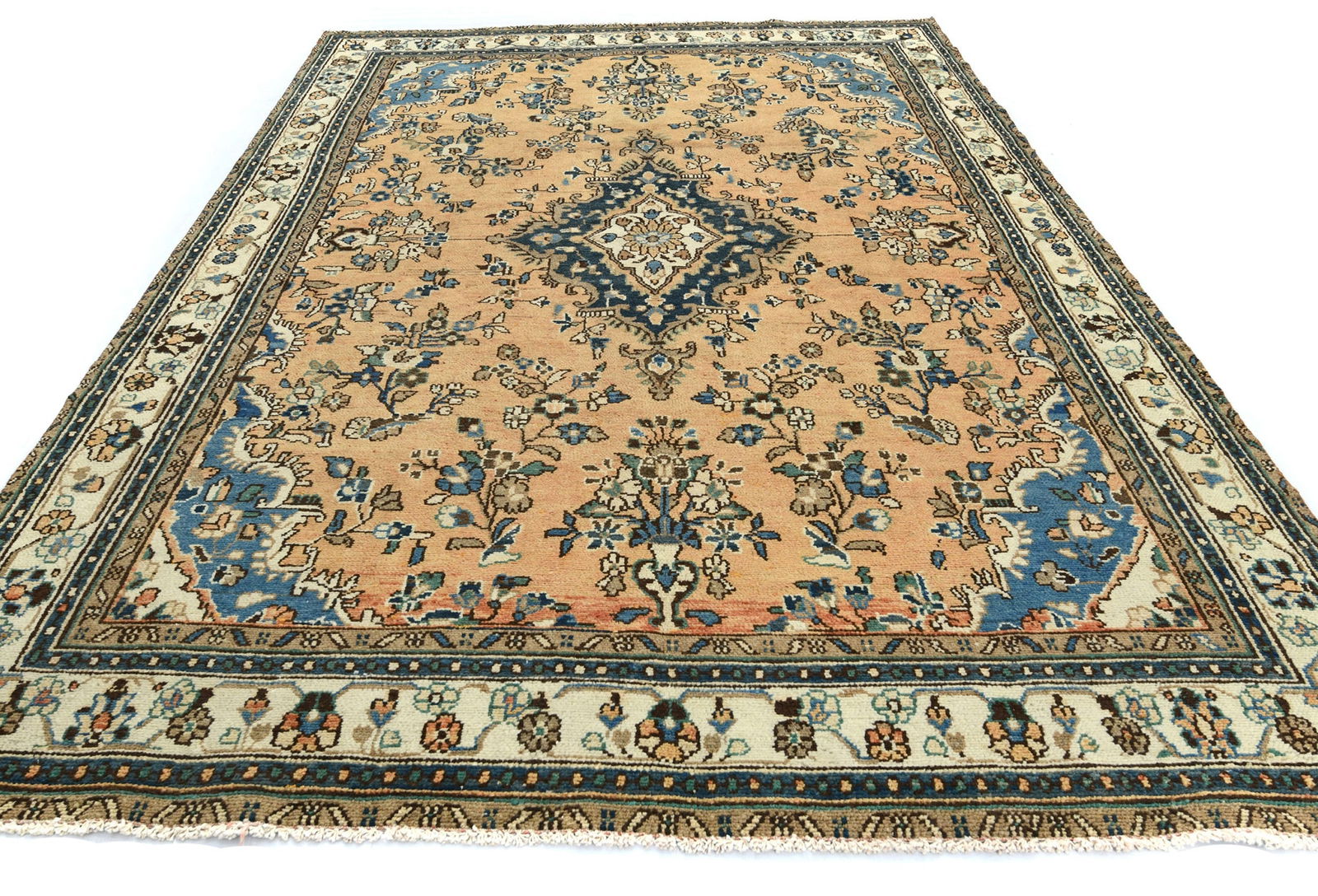 Semi Antique Floral Tribal 6'7X9'8 Vintage Oriental Rug - 10