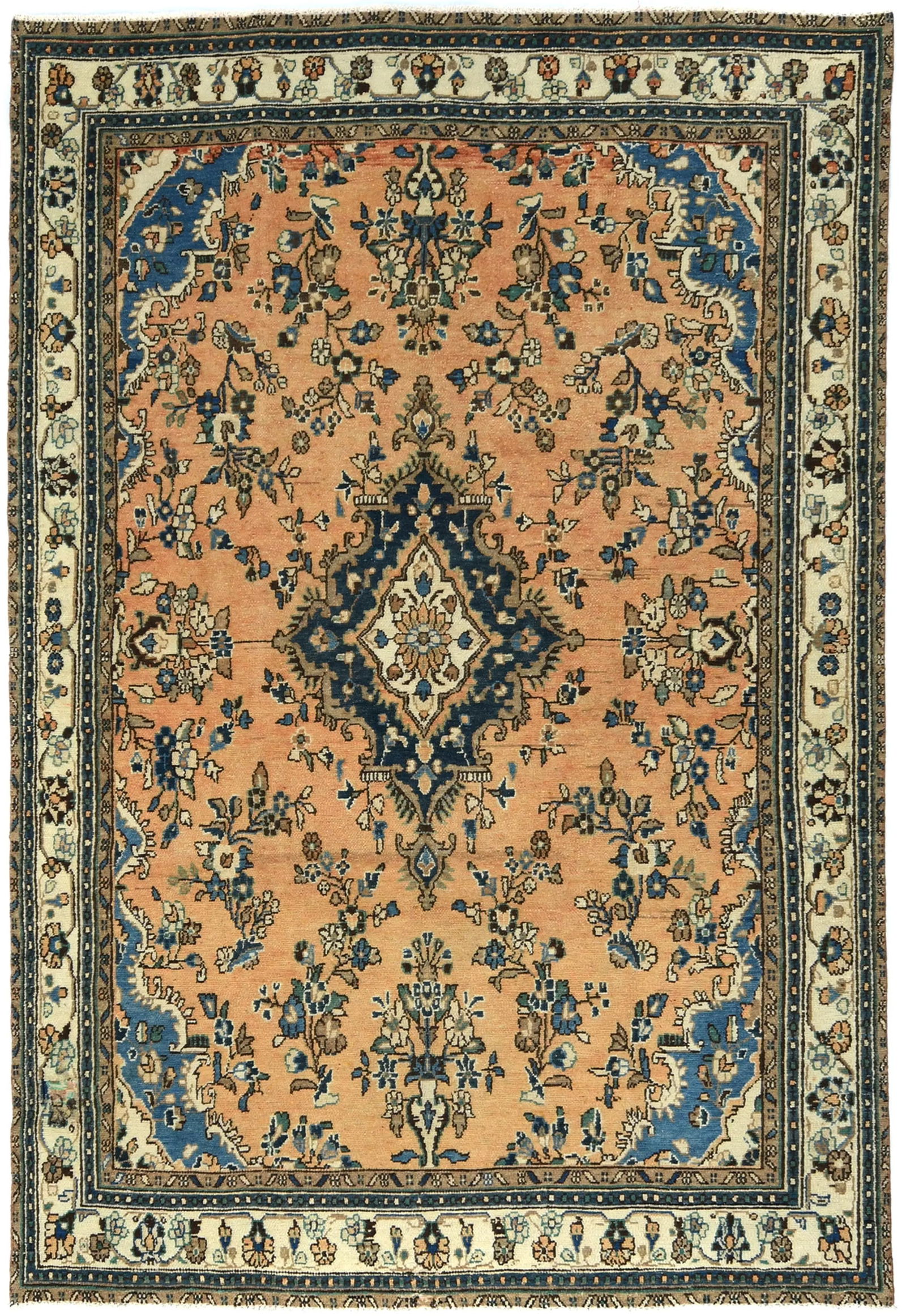 Semi Antique Floral Tribal 6'7X9'8 Vintage Oriental Rug (1 of 13)