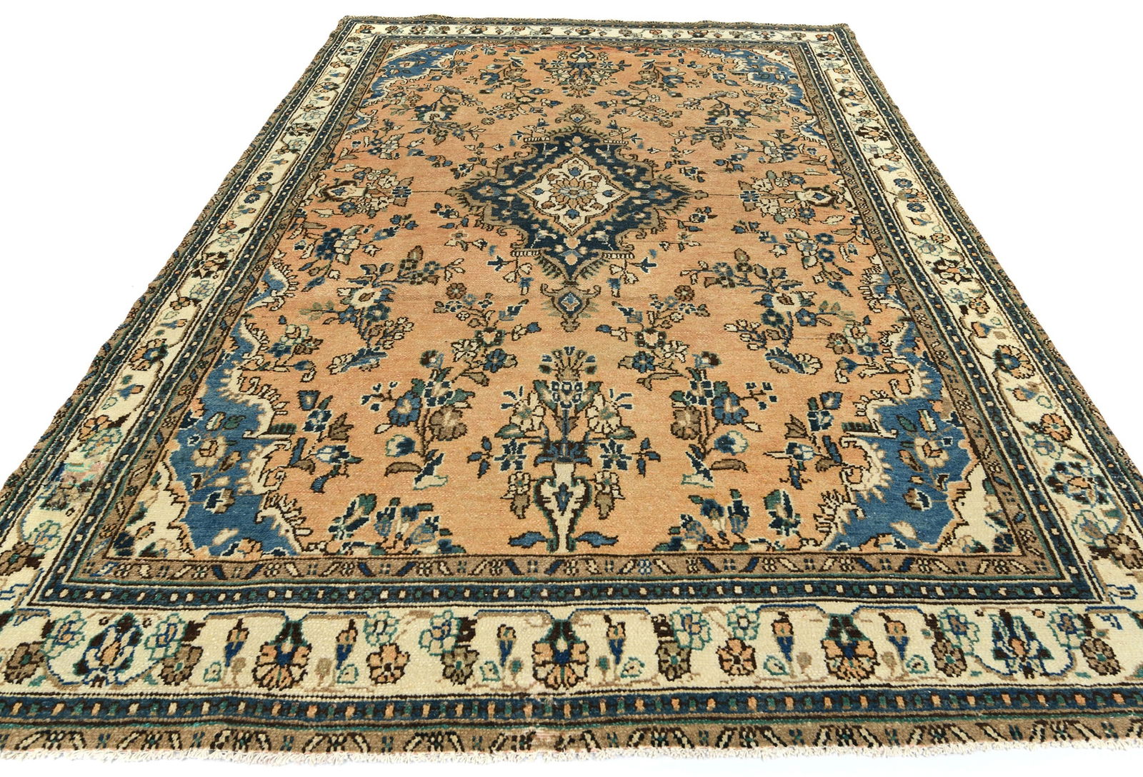 Semi Antique Floral Tribal 6'7X9'8 Vintage Oriental Rug - 3