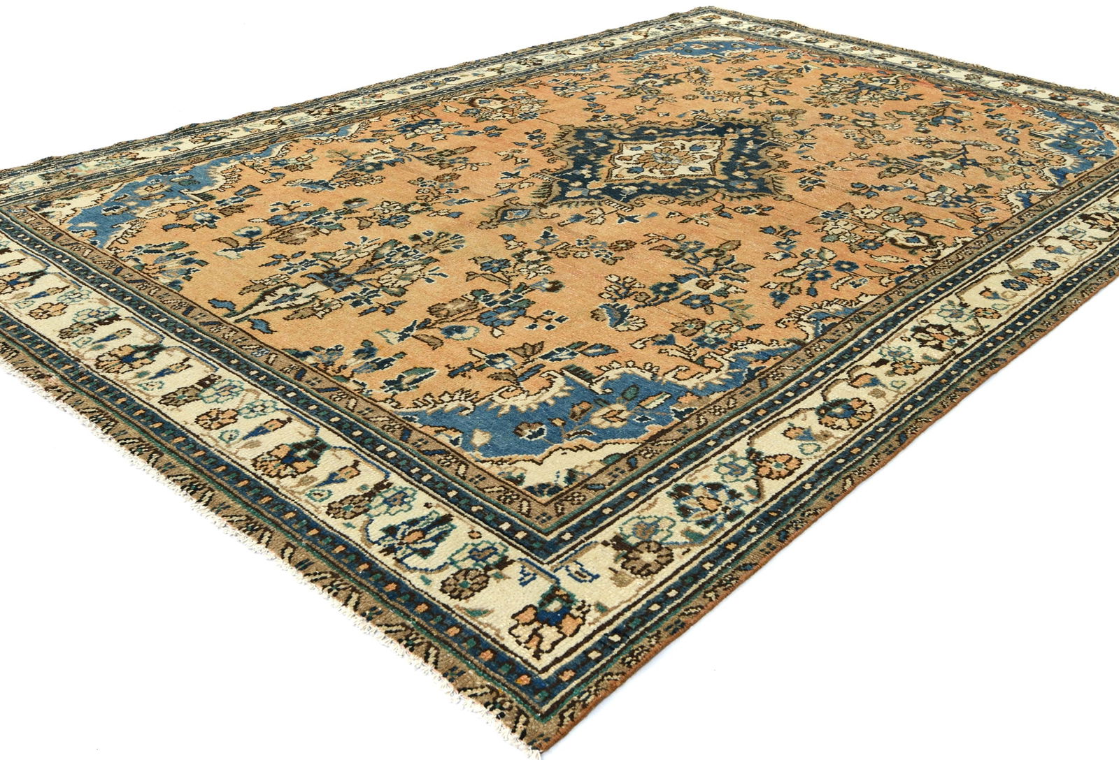 Semi Antique Floral Tribal 6'7X9'8 Vintage Oriental Rug - 4