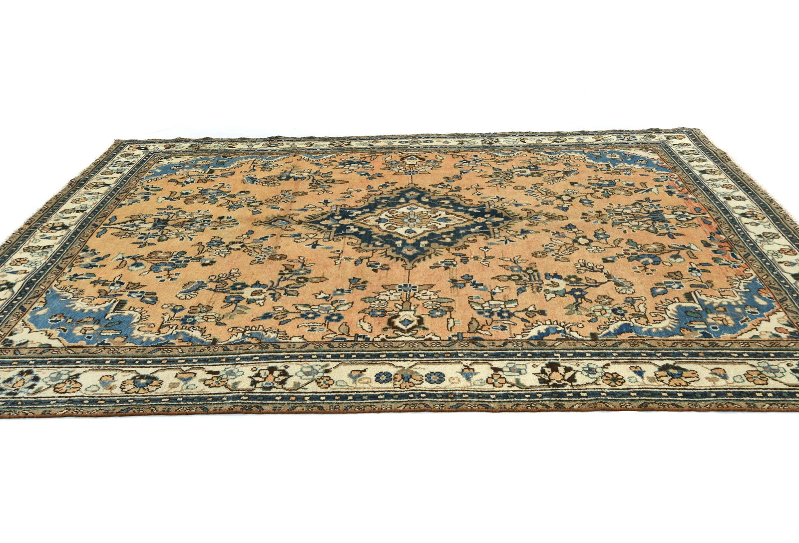 Semi Antique Floral Tribal 6'7X9'8 Vintage Oriental Rug - 5