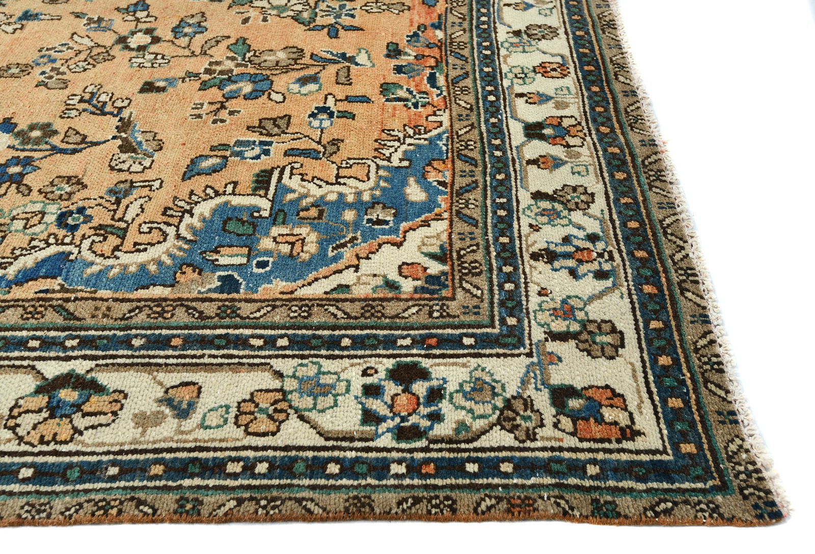 Semi Antique Floral Tribal 6'7X9'8 Vintage Oriental Rug - 9