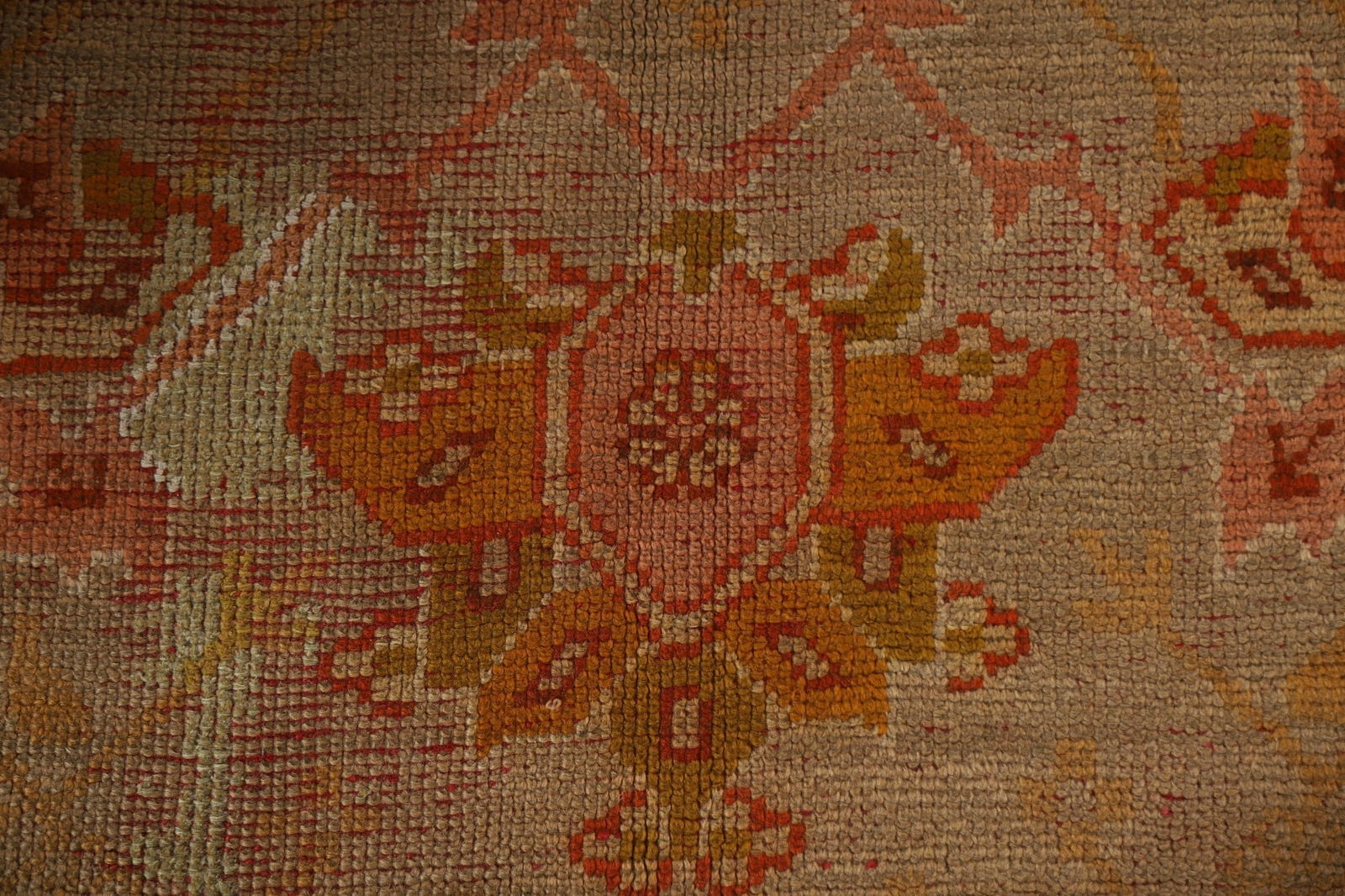 Pre-1900 Antique Vegetable Dye Oushak Turkish Rug 10x17 - 9