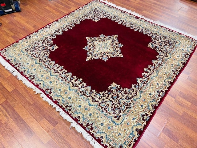 Antique Persian Square kerman rug-4111 - 2