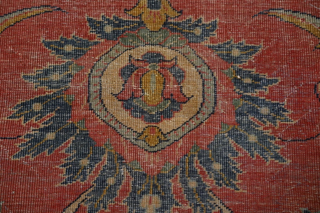 Antique Vegetable Dye Sultanabad Persian Large Rug 13x21 - 10