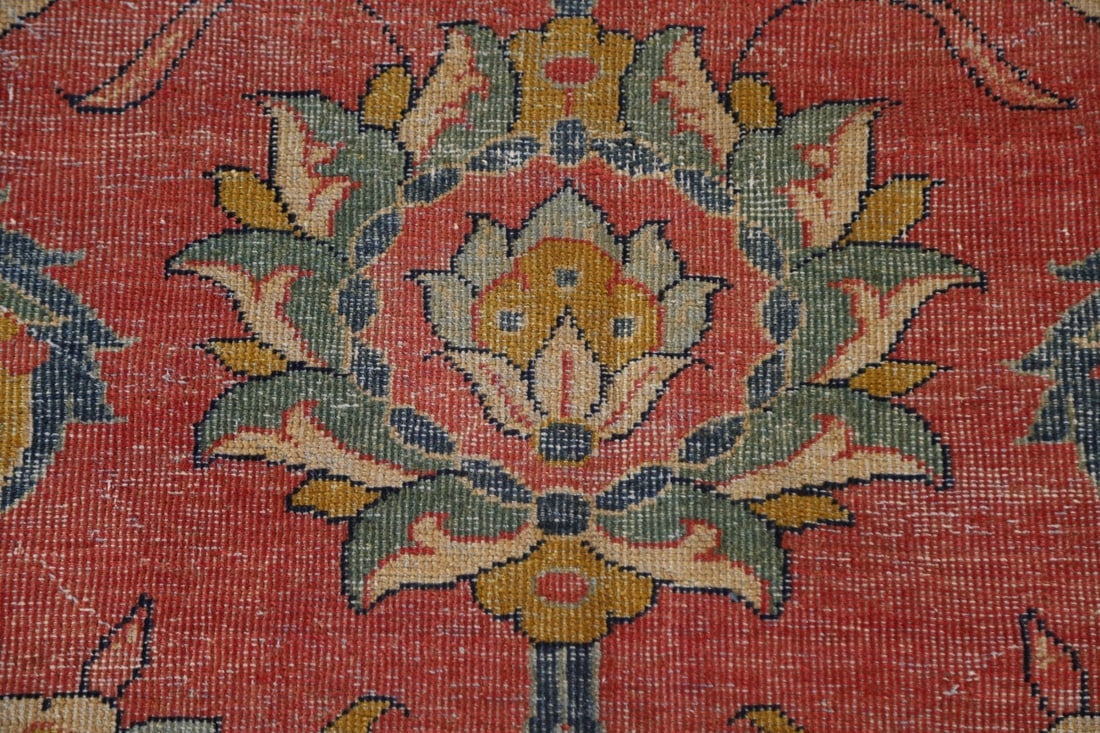 Antique Vegetable Dye Sultanabad Persian Large Rug 13x21 - 11