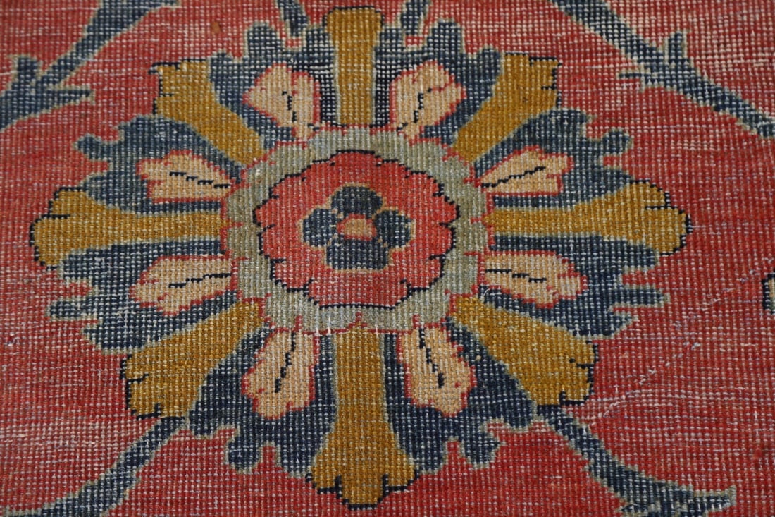 Antique Vegetable Dye Sultanabad Persian Large Rug 13x21 - 12