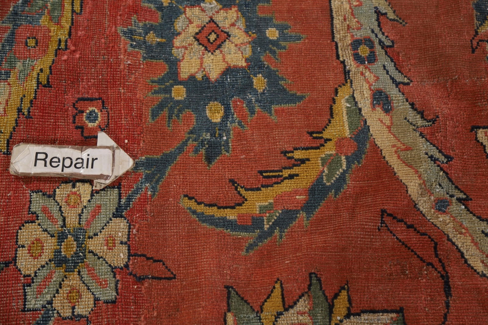 Antique Vegetable Dye Sultanabad Persian Large Rug 13x21 - 16