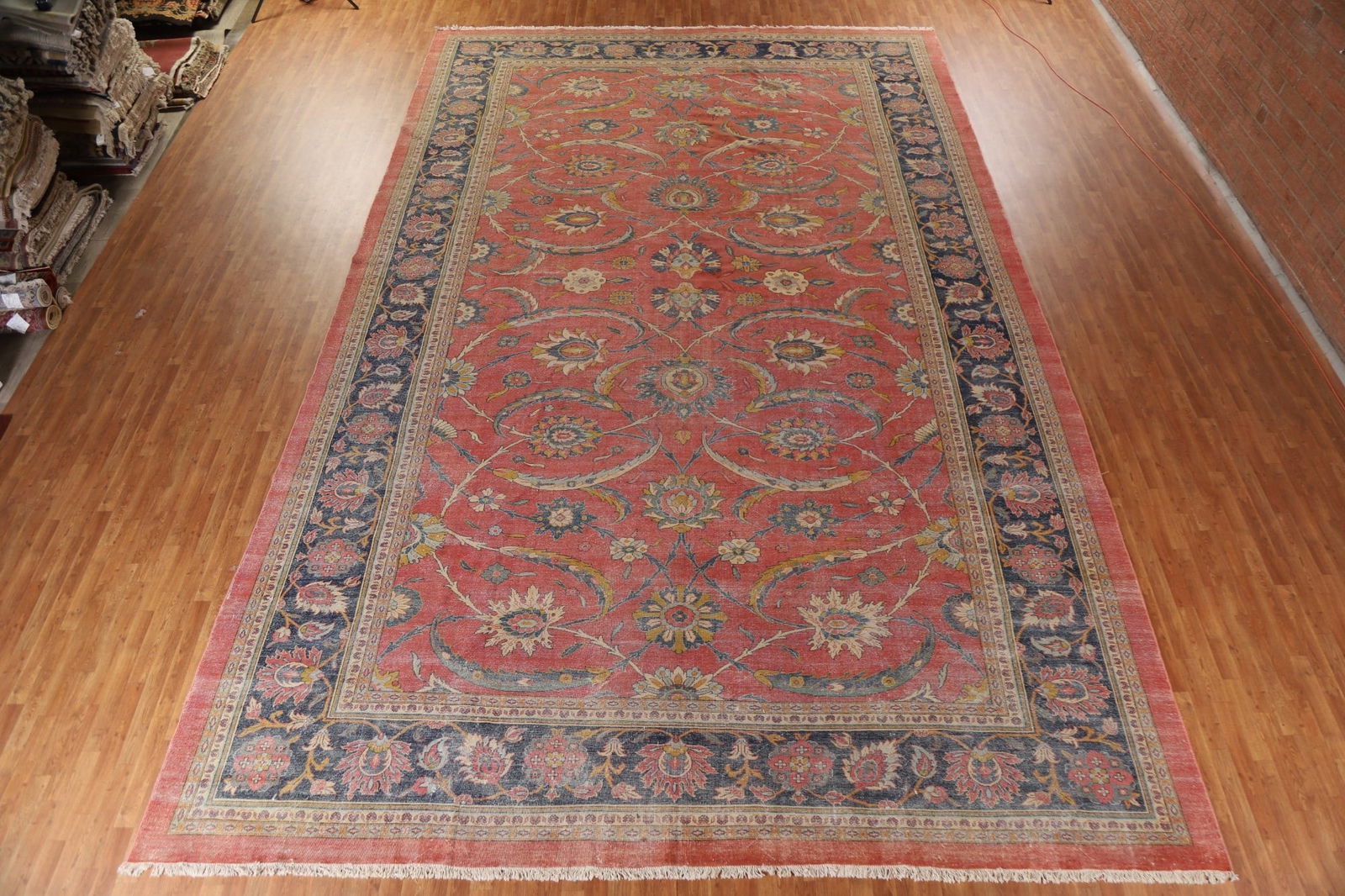 Antique Vegetable Dye Sultanabad Persian Large Rug 13x21 - 3