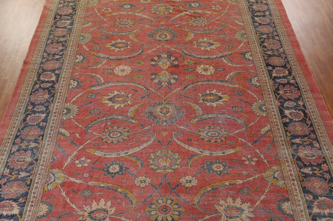 Antique Vegetable Dye Sultanabad Persian Large Rug 13x21 - 4