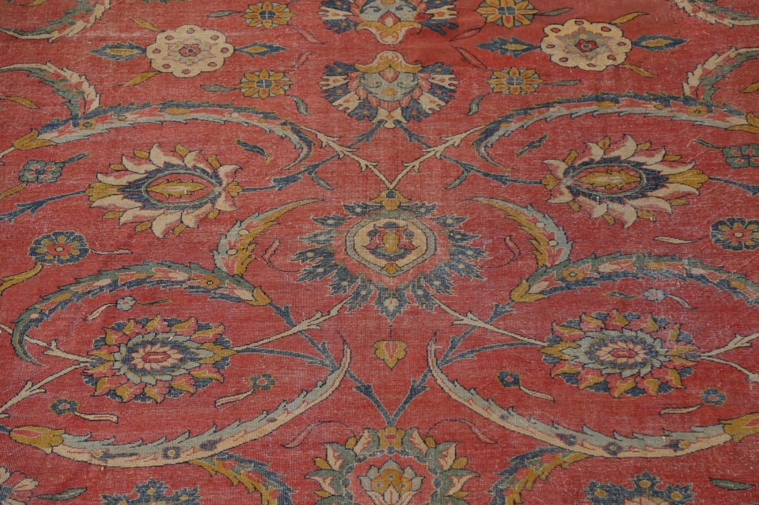 Antique Vegetable Dye Sultanabad Persian Large Rug 13x21 - 5