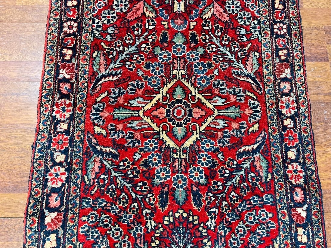 Antique Persian Hamadan Runner-4974 - 6